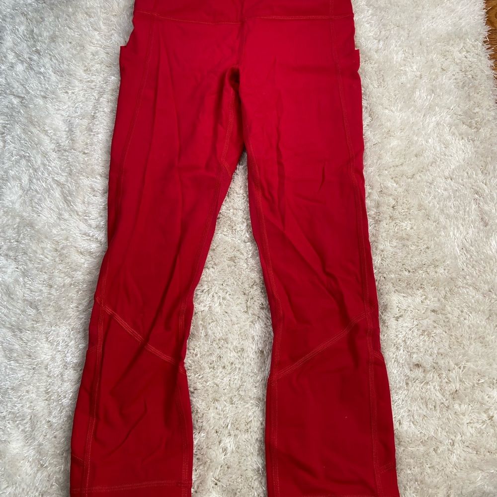 lululemon red leggings with pockets